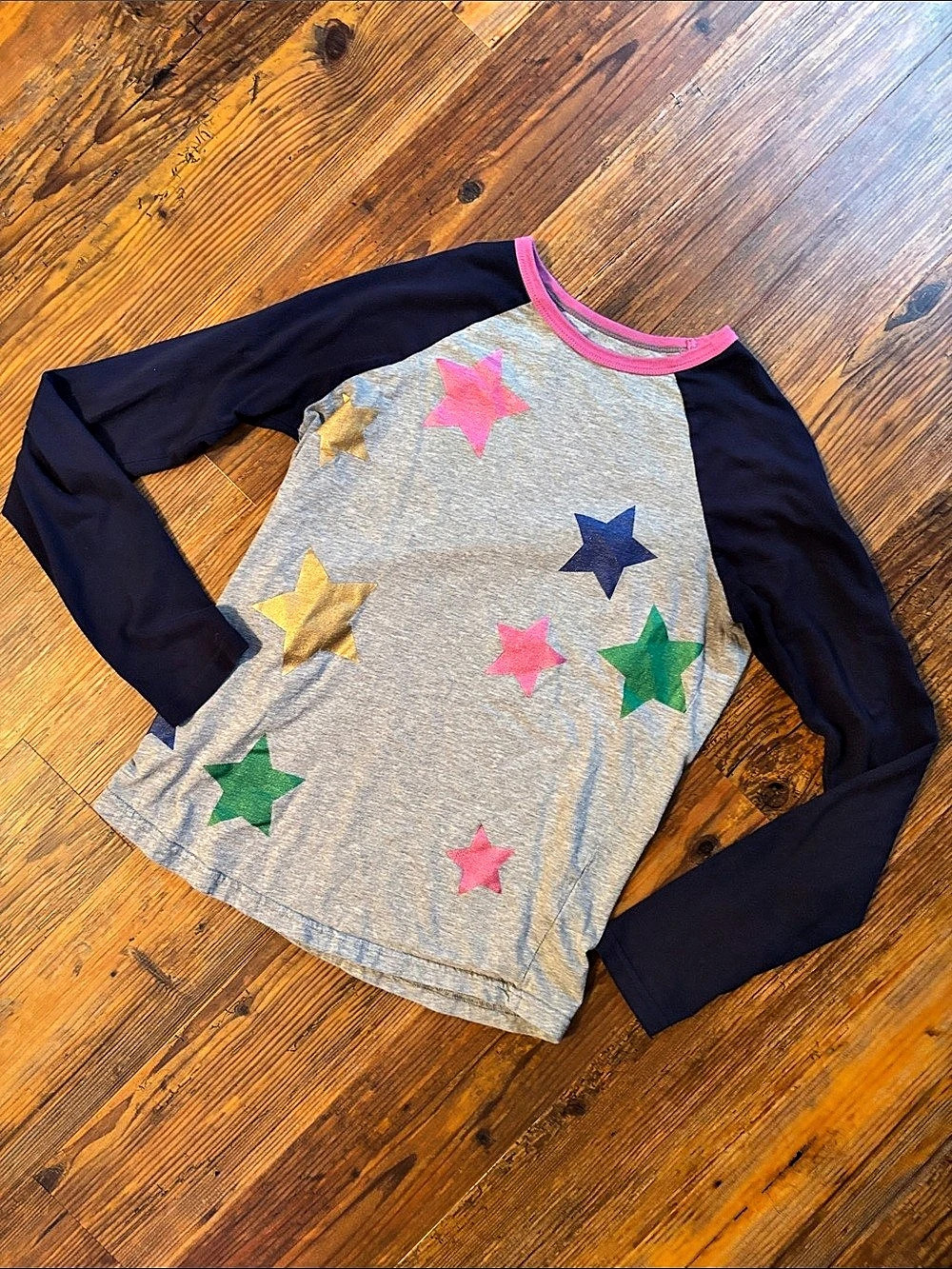 Mini Boden Girls Long Sleeve Star Tee Size 13-14Y
